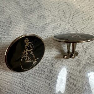 Vintage 1960’s Black and Gold Bicycle Cufflinks